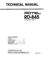 Rotel RD-845 - Technical manual 